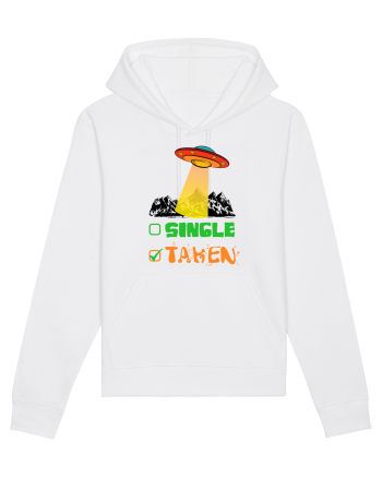 Single Taken Funny Alien Ufo White