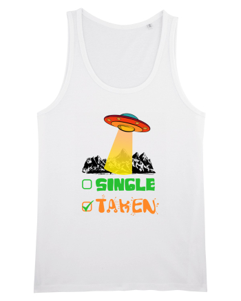 Single Taken Funny Alien Ufo White