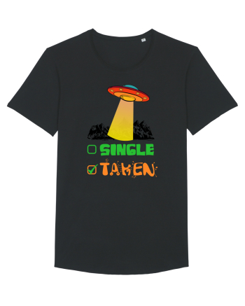 Single Taken Funny Alien Ufo Black