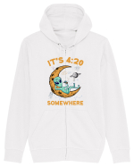It's 4:20 Somewhere Weed Moon Alien Hanorac cu fermoar Unisex Connector