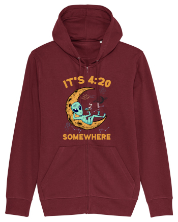 It's 4:20 Somewhere Weed Moon Alien Burgundy