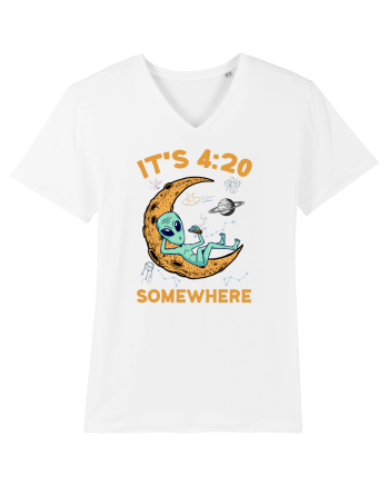It's 4:20 Somewhere Weed Moon Alien White