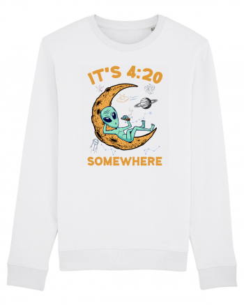 It's 4:20 Somewhere Weed Moon Alien White
