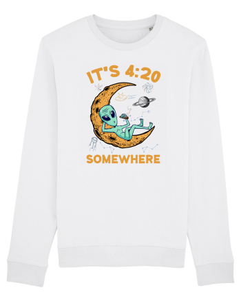 It's 4:20 Somewhere Weed Moon Alien White