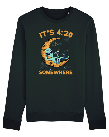 It's 4:20 Somewhere Weed Moon Alien Black