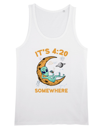 It's 4:20 Somewhere Weed Moon Alien White