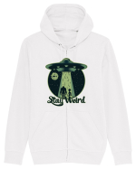 Stay Weird Alien UFO Bigfoot Hanorac cu fermoar Unisex Connector