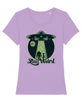 Stay Weird Alien UFO Bigfoot Lavender Dawn