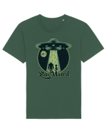 Stay Weird Alien UFO Bigfoot Tricou mânecă scurtă Unisex Rocker