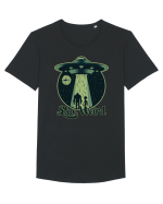 Stay Weird Alien UFO Bigfoot Tricou mânecă scurtă guler larg Bărbat Skater