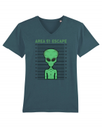 Storm Area 51 Funny Alien Escape Tricou mânecă scurtă guler V Bărbat Presenter
