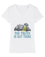 The Truth Is Out There Area 51 Alien Ufo Tricou mânecă scurtă guler V Damă Evoker