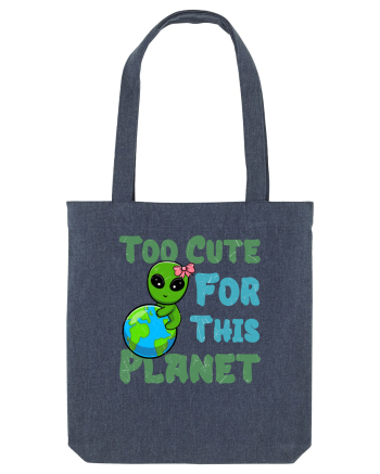 Too Cute For This Planet Ufo Alien Midnight Blue