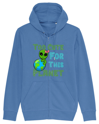 Too Cute For This Planet Ufo Alien Bright Blue
