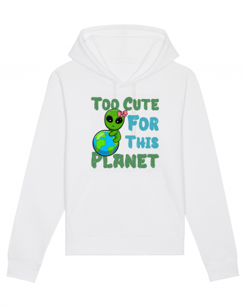 Too Cute For This Planet Ufo Alien White