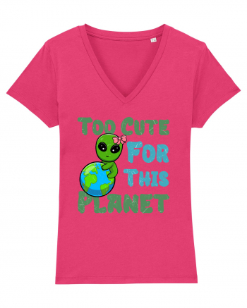 Too Cute For This Planet Ufo Alien Raspberry