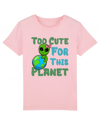 Too Cute For This Planet Ufo Alien Cotton Pink