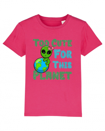 Too Cute For This Planet Ufo Alien Raspberry