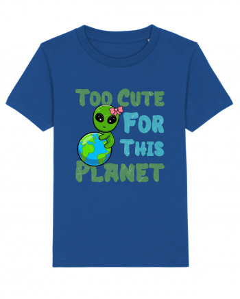 Too Cute For This Planet Ufo Alien Majorelle Blue