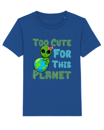 Too Cute For This Planet Ufo Alien Majorelle Blue