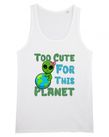 Too Cute For This Planet Ufo Alien White