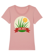 Iarbă Tricou mânecă scurtă guler larg fitted Damă Expresser