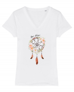 Be Free Dream Catcher Tricou mânecă scurtă guler V Damă Evoker