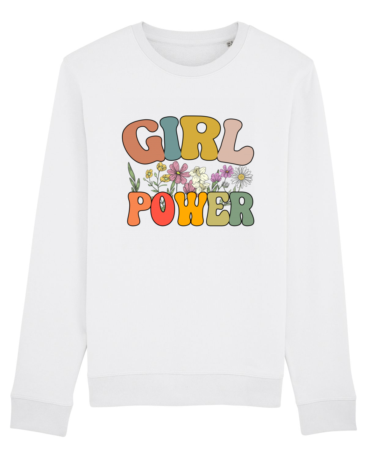 Bluză mânecă lungă Unisex Rise White