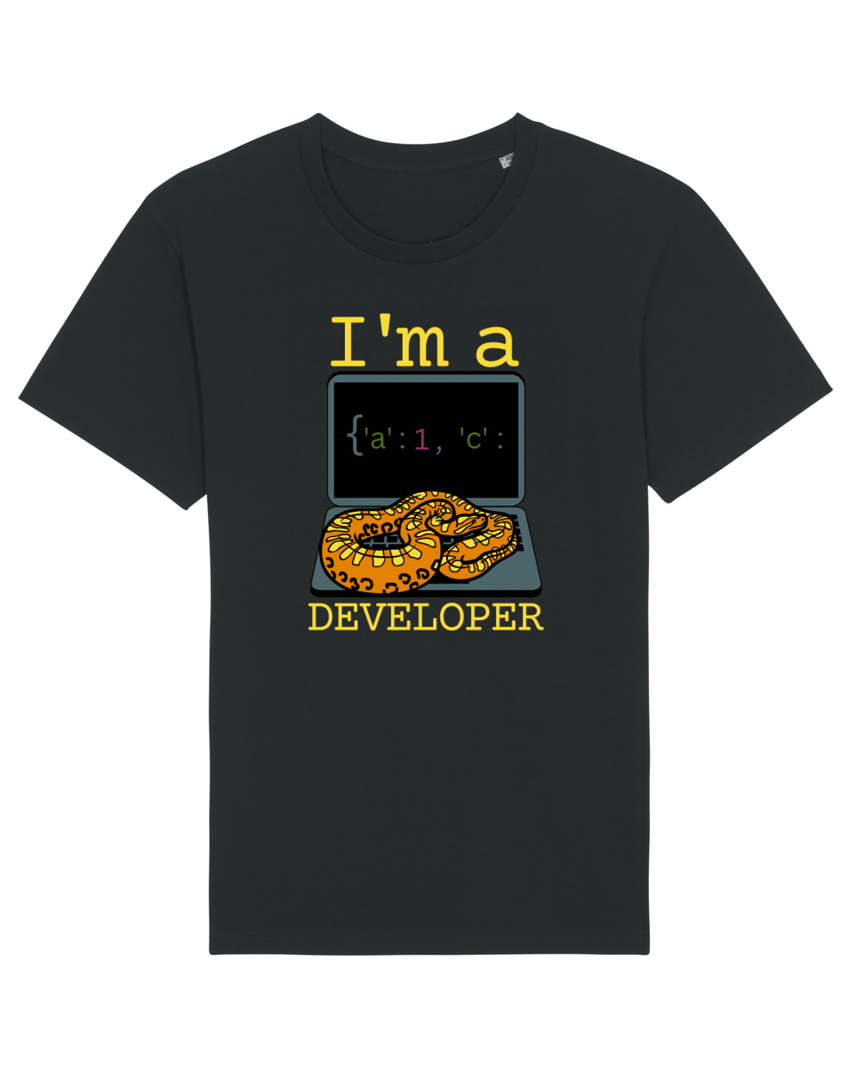 Tricou mânecă scurtă Unisex Rocker Black