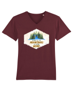 To the mountains Tricou mânecă scurtă guler V Bărbat Presenter