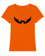 Dovleac de halloween - zambet Tricou mânecă scurtă guler larg fitted Damă Expresser