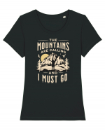 The mountains are calling and I must go Tricou mânecă scurtă guler larg fitted Damă Expresser