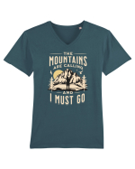The mountains are calling and I must go Tricou mânecă scurtă guler V Bărbat Presenter