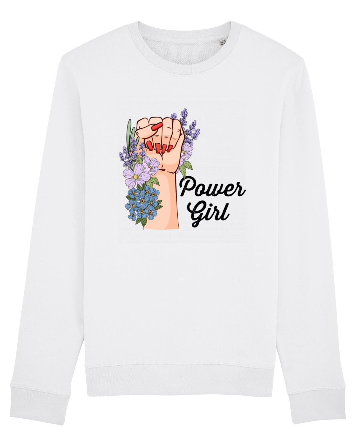 Bluză mânecă lungă Unisex Rise White
