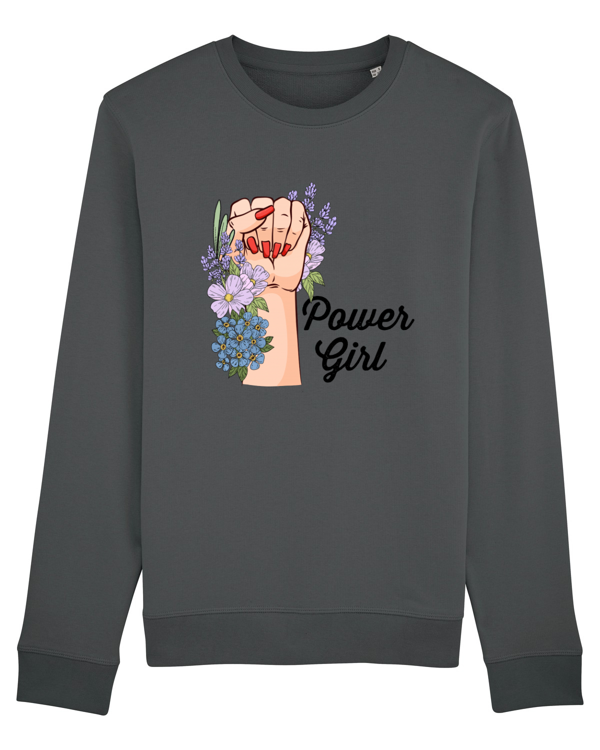 Bluză mânecă lungă Unisex Rise Anthracite