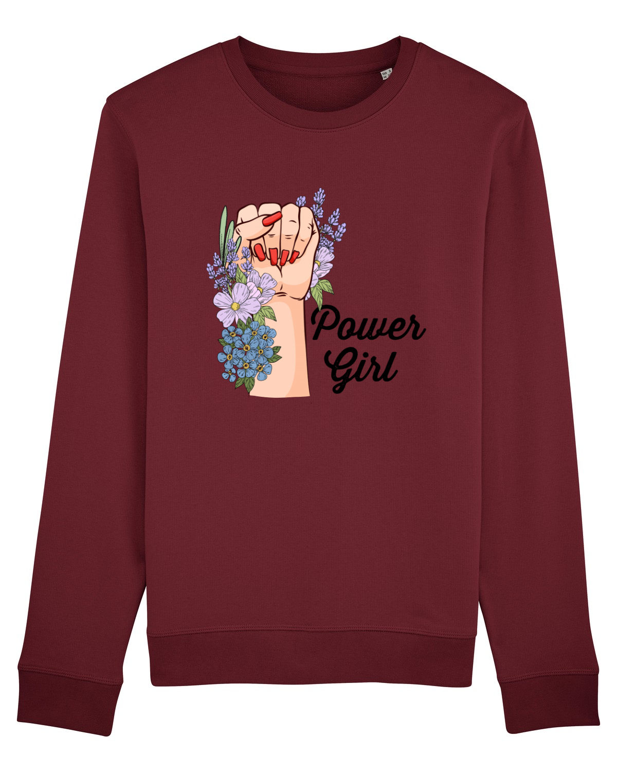 Bluză mânecă lungă Unisex Rise Burgundy