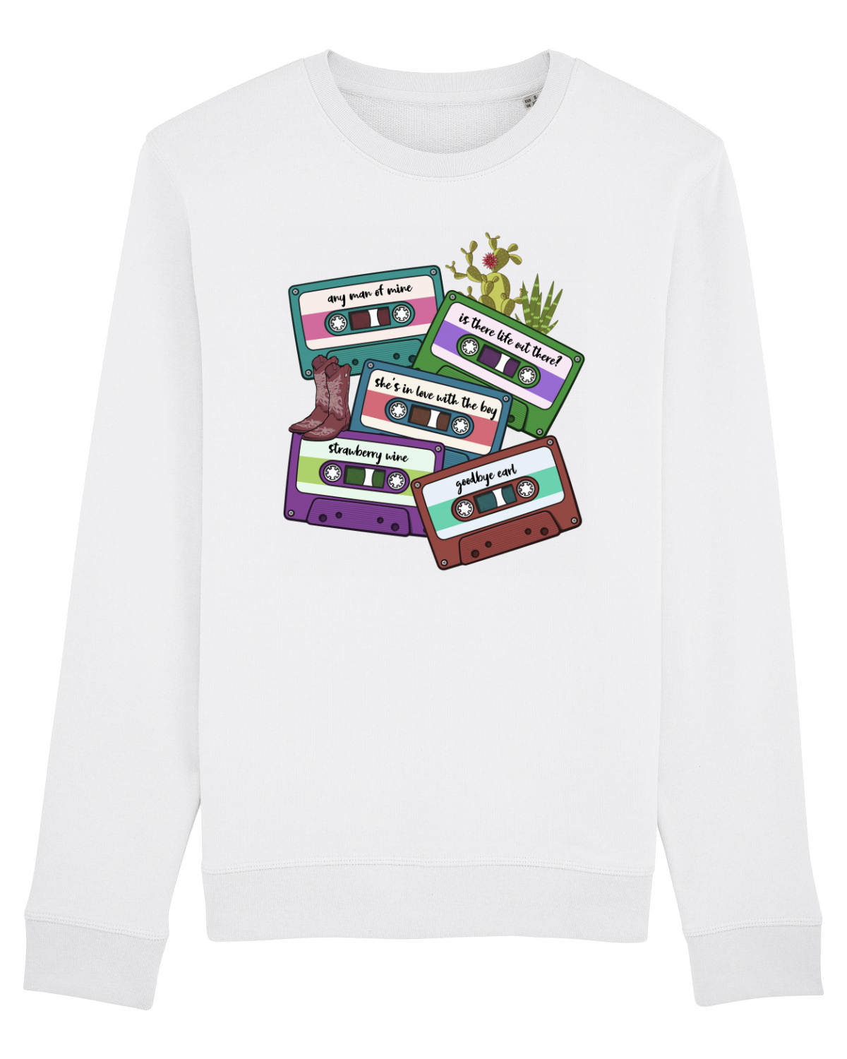 Bluză mânecă lungă Unisex Rise White