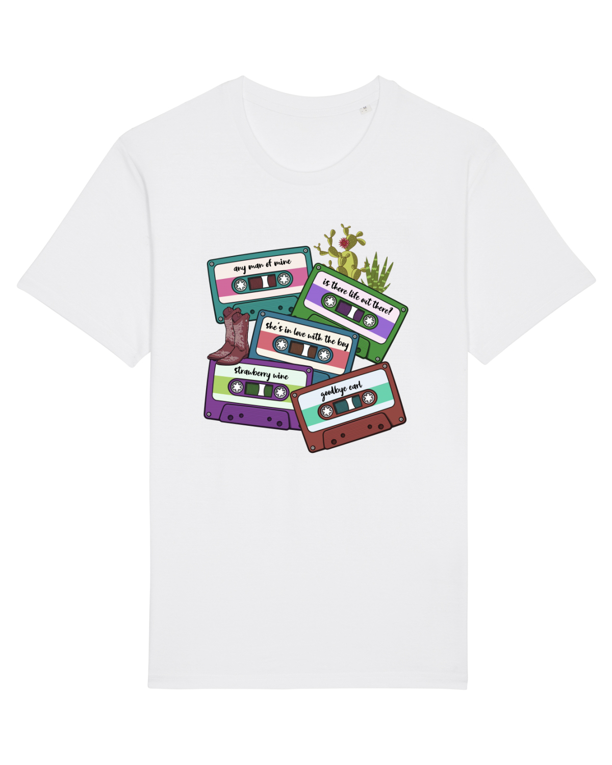 Tricou mânecă scurtă Unisex Rocker White