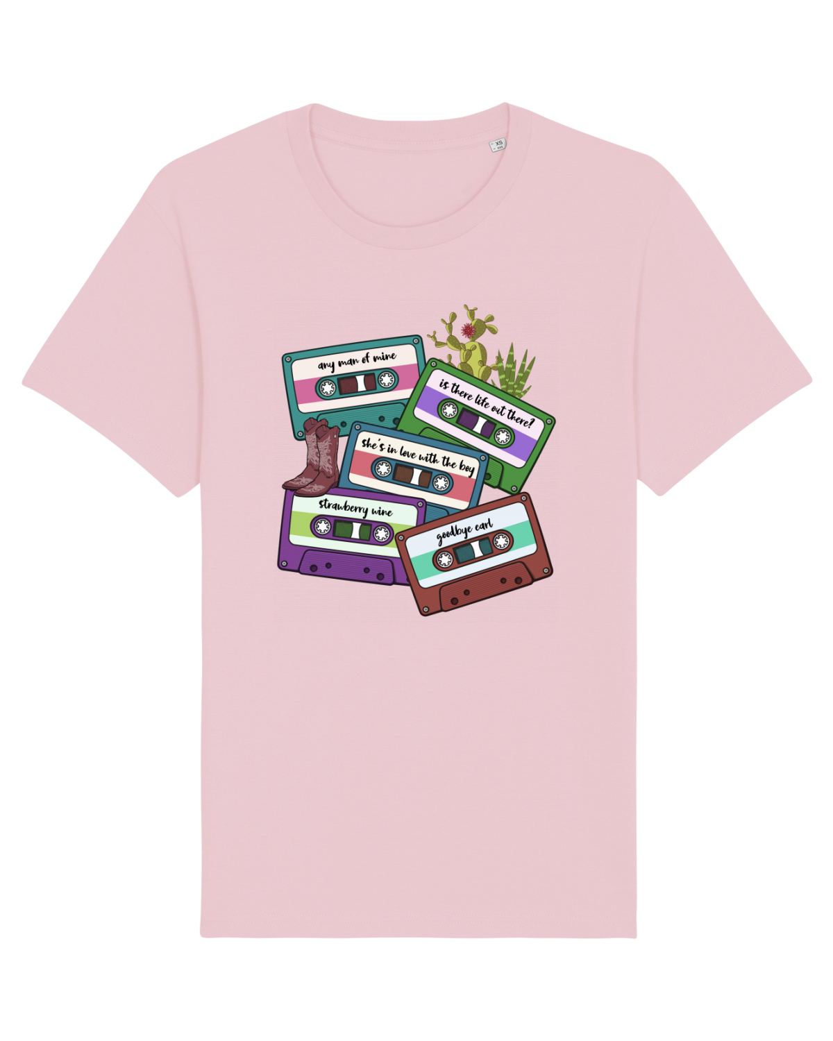 Tricou mânecă scurtă Unisex Rocker Cotton Pink