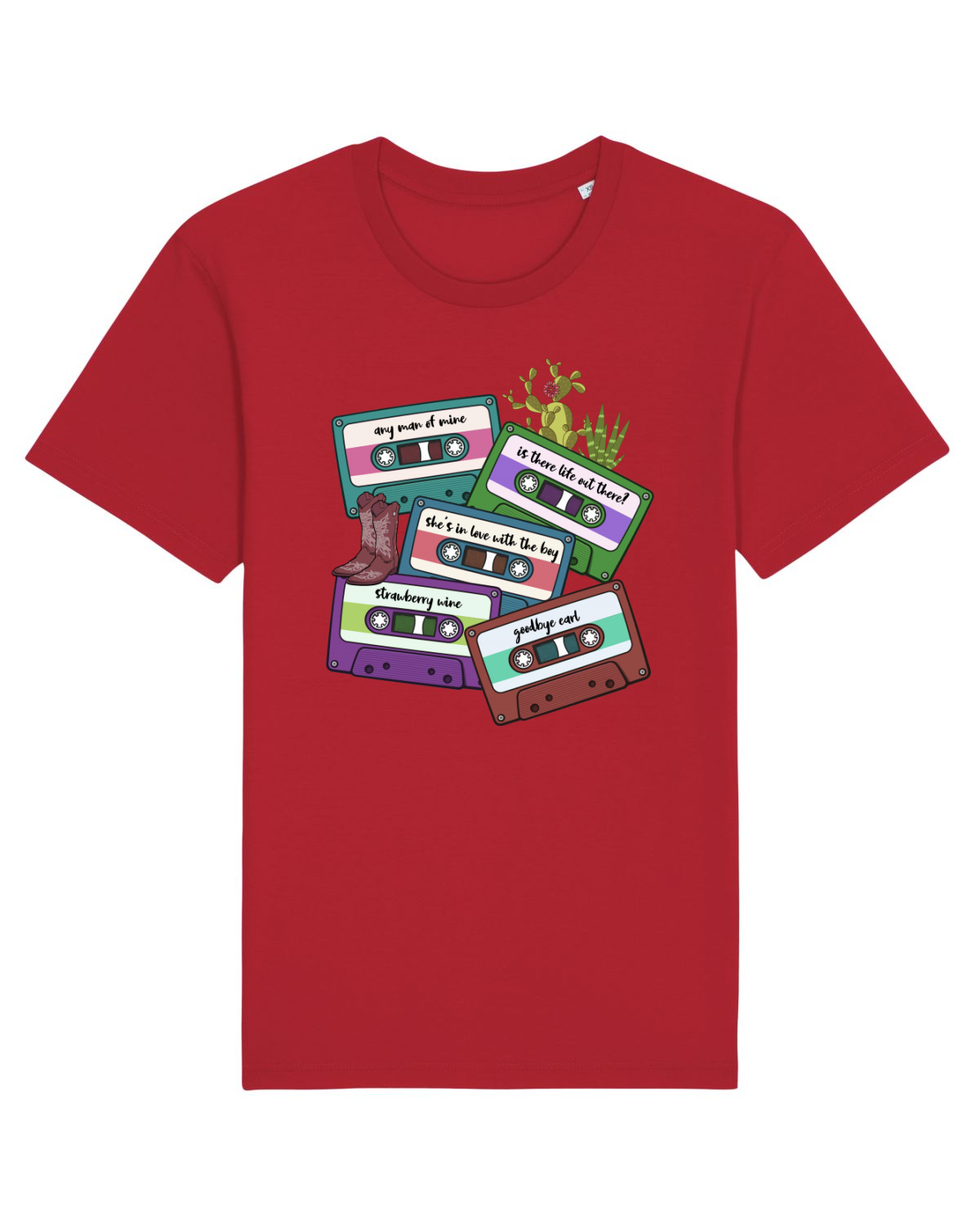 Tricou mânecă scurtă Unisex Rocker Red