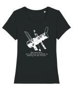 Hubble Telescope Tricou mânecă scurtă guler larg fitted Damă Expresser