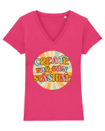 Create Your Own Sunshine Tricou mânecă scurtă guler V Damă Evoker