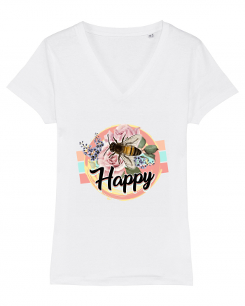 Happy Bee White