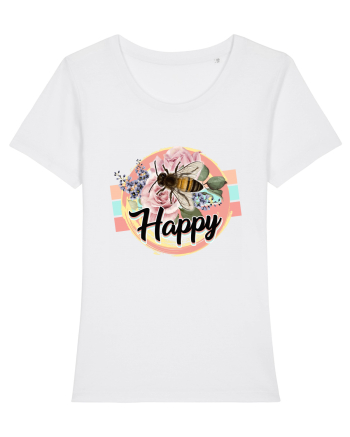 Happy Bee White