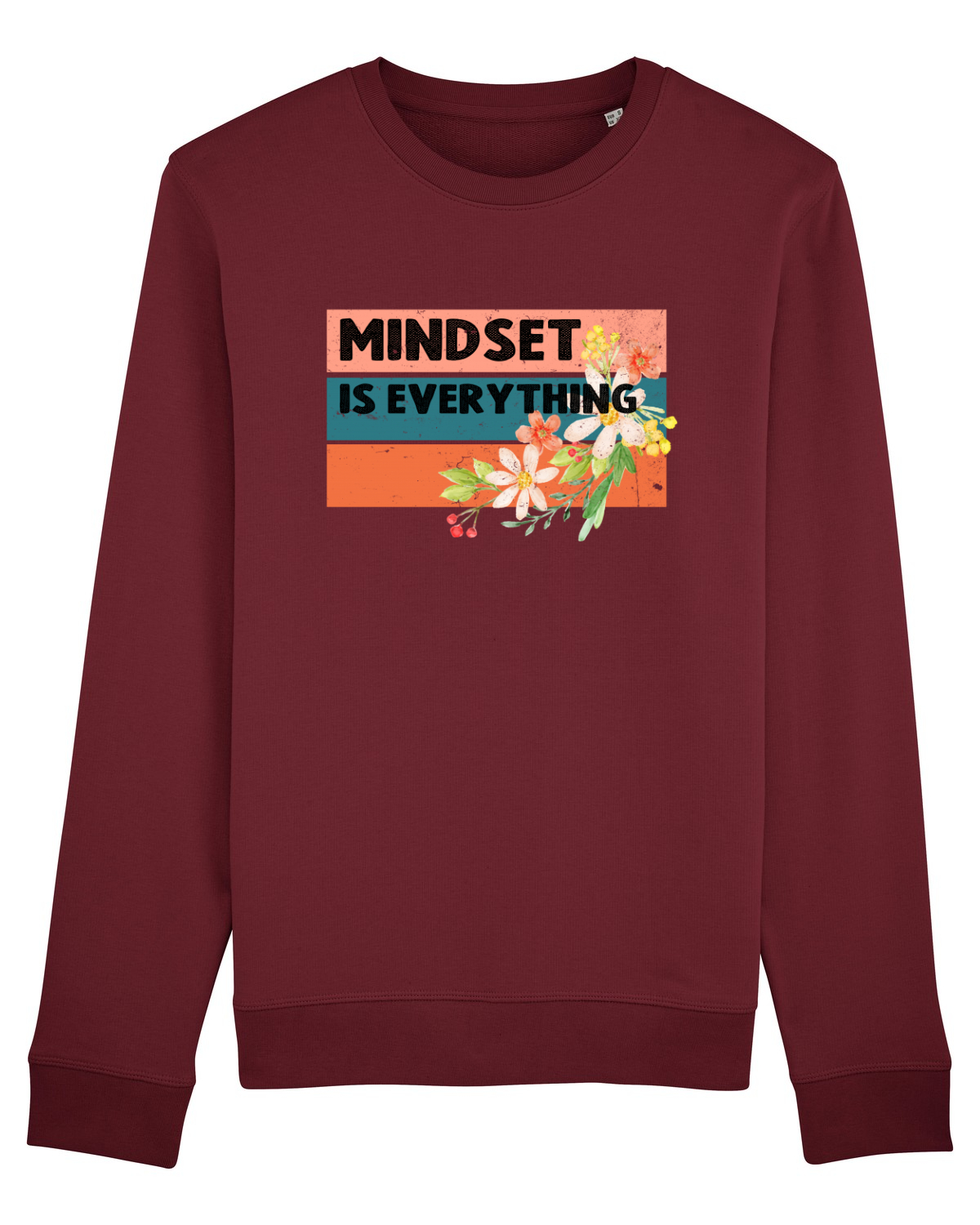 Bluză mânecă lungă Unisex Rise Burgundy