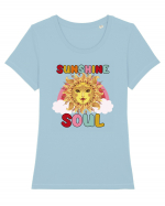 Sunshine Soul Tricou mânecă scurtă guler larg fitted Damă Expresser