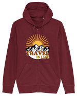Travel Is Life Hanorac cu fermoar Unisex Connector
