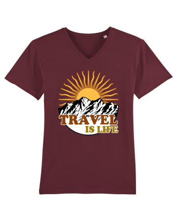 Travel Is Life Burgundy