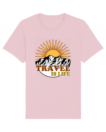 Travel Is Life Cotton Pink