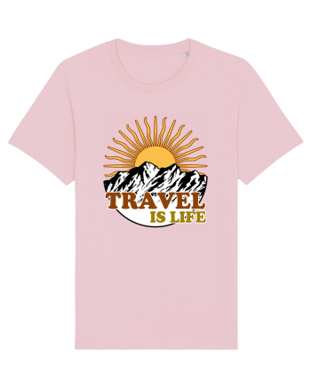 Travel Is Life Cotton Pink